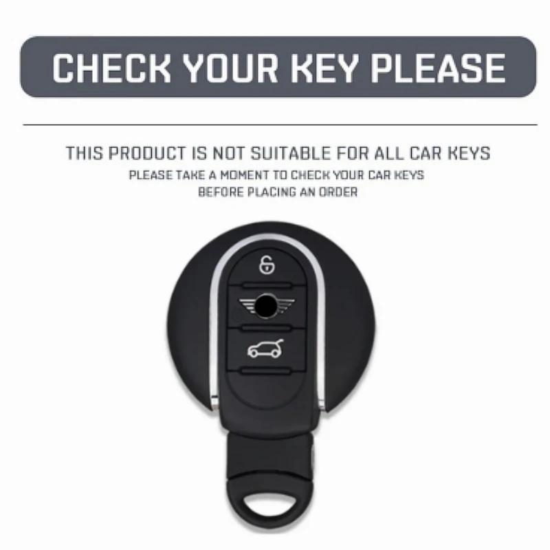 Metal Automotive Housing Remote Mount Auto Accessories Fit For Bmw Mini Cooper F55 F56 F57 F54 F60 Jcw Clubman Countryman Auto Smart Key Fob Cover