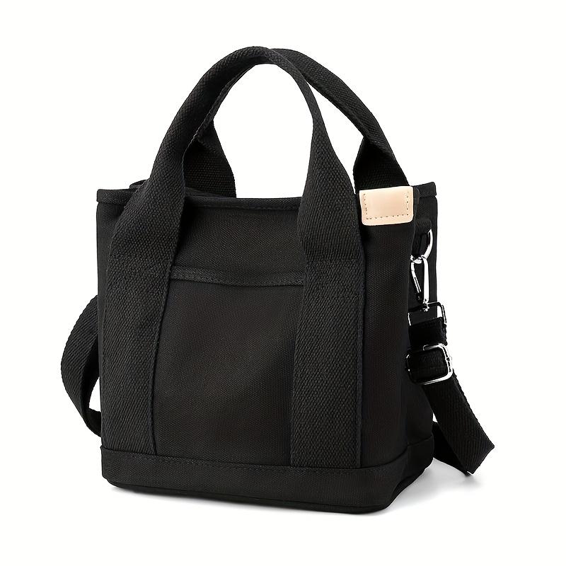 Canvas New Women's Handbag, Simple and Fashionable Bento Bag, Women's Handbag, Hand-held Shoulder, Crossbody Tote Bag