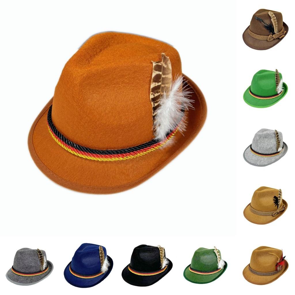 Fedora Felt Black Feather Embellishments Stage Shows Festive Supplies Events