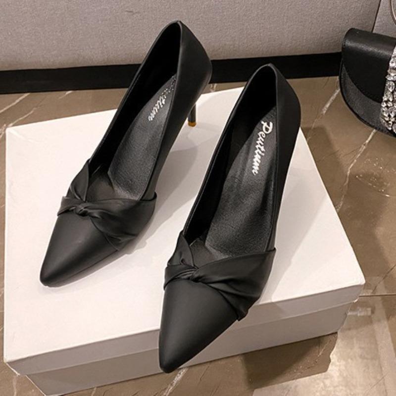 Pointed high heels women's waterproof table summer new fashion catwalk shoes stiletto temperament professional single shoes
