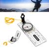 Outdoor Hiking Survival Guide Tool Compass Map Scale Ruler Folding Drawing Multifunctional Waterproof