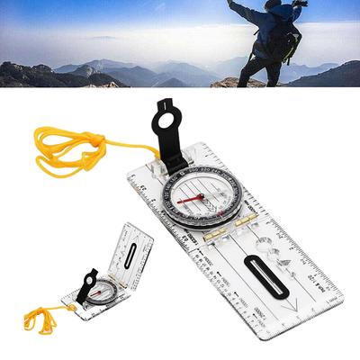 Outdoor Wandern Überlebensführer Werkzeug Kompass Karte Maßstab Lineal Faltbar Zeichnen Multifunktional Wasserdicht