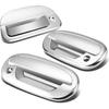 ABS Chrome Door Handle Covers and Tailgate Cover with Keyhole for 97-03 Ford F-150 2DR / 97-00 Ford F-250 2DR with 2 Keyholes