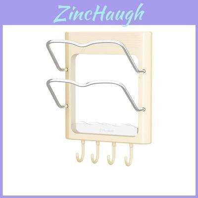 Kitchen Wall Mount Pot Lid Rack With Multilayer Storage For Home Cooking