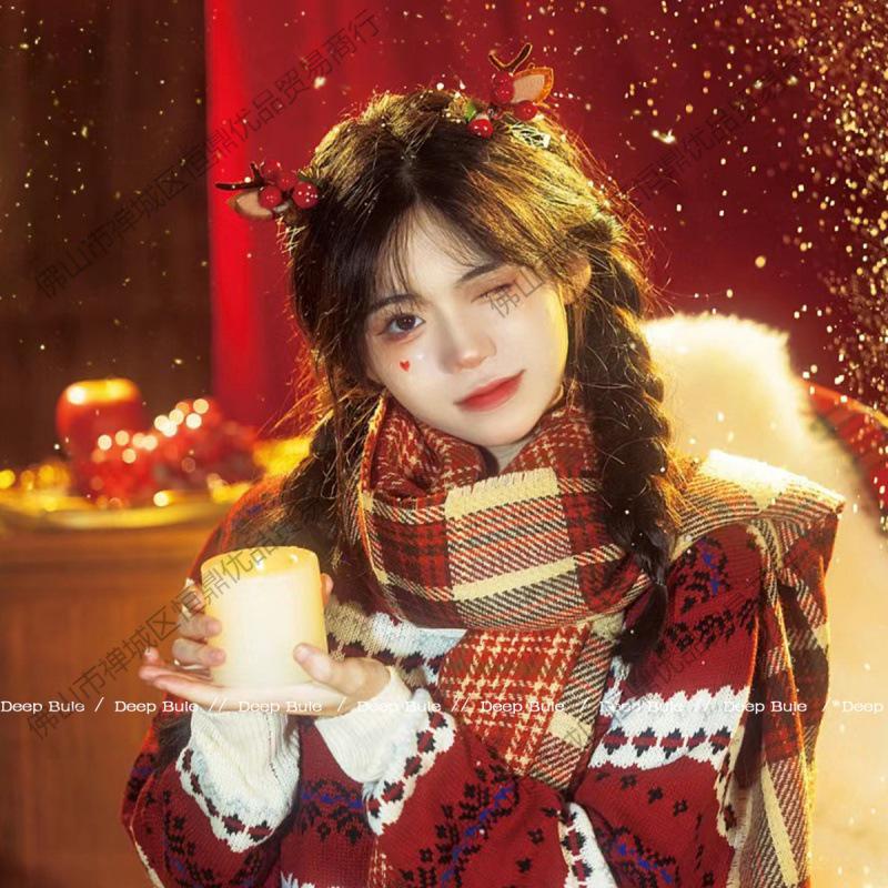 Festive Reindeer Antler Headband for Women - Christmas Hair Accessories