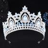 DIEZI Baroque Luxury 17 Colors AB Rhinestone Crystal Tiara For Women Wedding Party Elegant Bridal Bride Crown Hair Accessories
