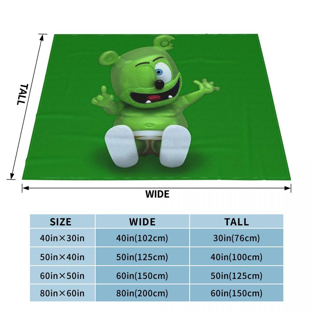 Gummibar (the Gummy Bear) Blanket Soft Warm Flannel Throw Blanket Bedspread for Bed Living Room Picnic Travel Home Couch