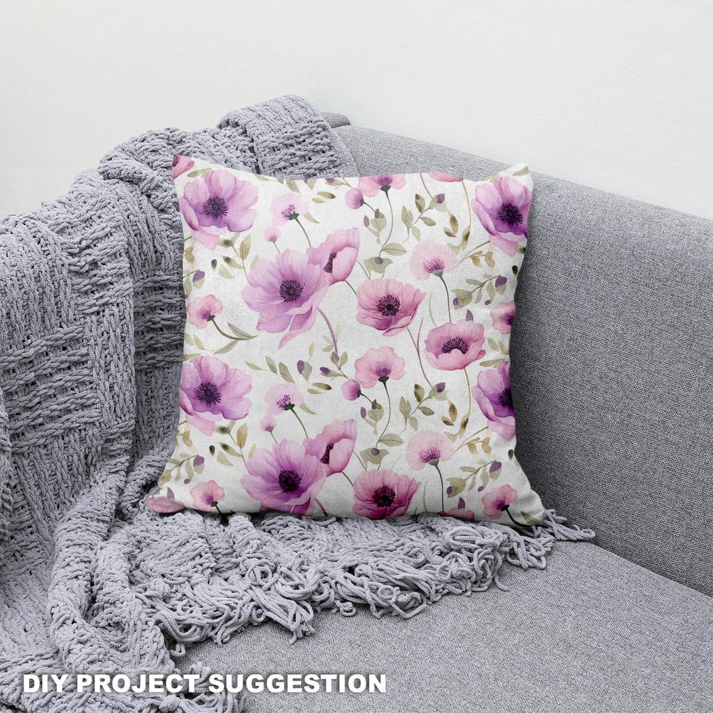 Royal Samt Stoff Polyester Zum Nähen - Motiv Blumen - Rdx2060