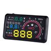 Araba HUD Head Up Display 5.5 "KM/saat ve MPH Hız Uyarısı OBD2 Arayüzü Ön Cam Projektörü