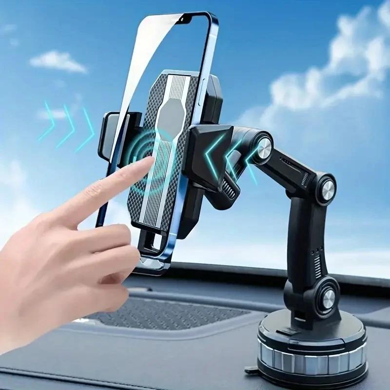 Ultimate Car Phone Mount with Suction Cup - 360° Adjustable for Hands-Free Driving