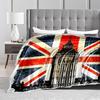 Union Jack and Big Ben Design for All Seasons Blanket Lunch Break Throw Gift