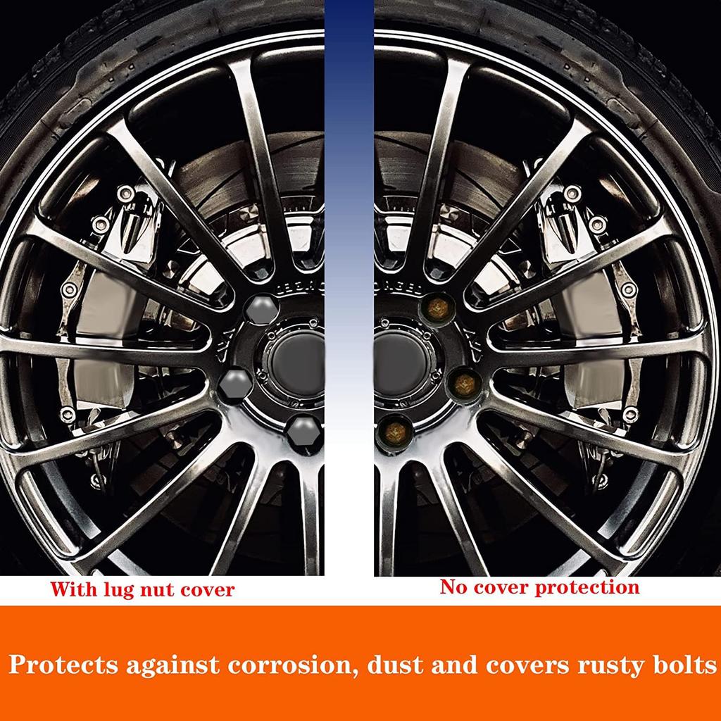 Kiligen 22pcs Auto Short Nuts Lightweight Wheel Nuts Wheel Dress Up Set Nut Cover