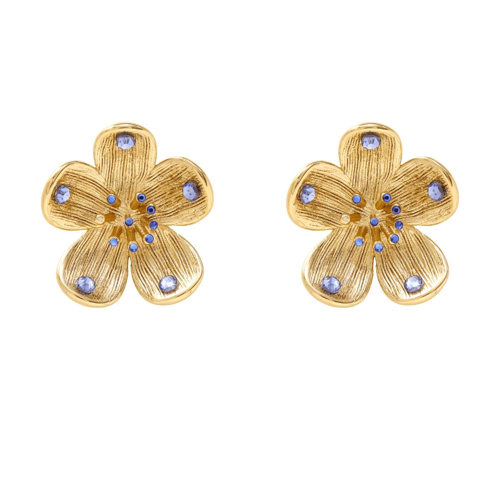 Original Design Flower Stud Earrings Light Luxury Versatile Niche Commuter Earrings
