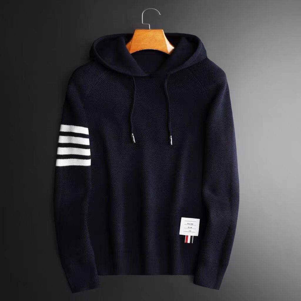 Men's Trendy Hooded Knit Sweater – Autumn/Winter Casual Loose Design