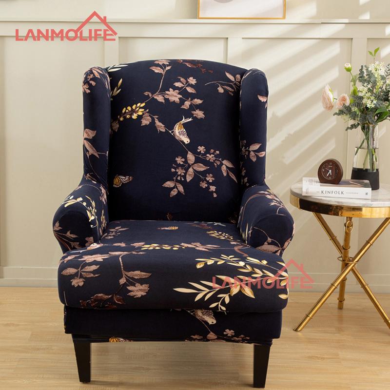 

Чохли для стільців Wingback Чохли для крісел з друком. Висока еластичність. Чохли для стільців. D36.2XW31.3XH43.3 inch