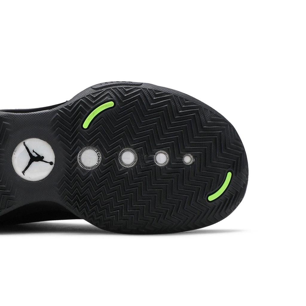 Air Jordan 34 Grundschule 'Black Cat' (Unisex) Schwarze / Dunkle / Rauchgraue / Elektrisch Grüne Kinder Basketballschuhe BQ3384 003