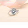 Bague Ringen New 100% 925 Sterling Silver 1 Or 2CT Oval Moissanite Gemstone Engagement Rings Fine Jewelry Diamond Rings For Women