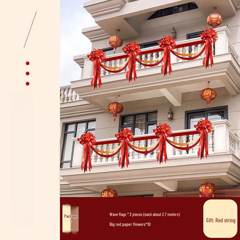 Outdoor Balcony Wedding Flower Decoration for Railings