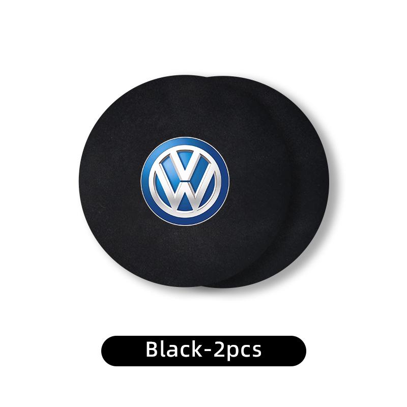 2pcs Car Suede Coaster Water Cup Holder Drink Pad Auto Interior Accessories For Volkswagen VW Golf 4 6 7 GTI Tiguan Passat B5 zr8