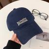 Fashion Hat Adult Korean Fashion Alphabet Cap Casual Versatile Solid Color Embroidery Sunscreen Outdoor Shade Baseball Cap Hat