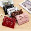 Korean Version of The New Simple and Versatile Bow Tie Zipper Buckle 20% Off Small and Exquisite Student Short Wallet Women