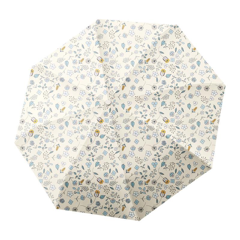 The new hand-opened UV-proof sun umbrella is strong and durable, folding small fresh vinyl small floral umbrella.