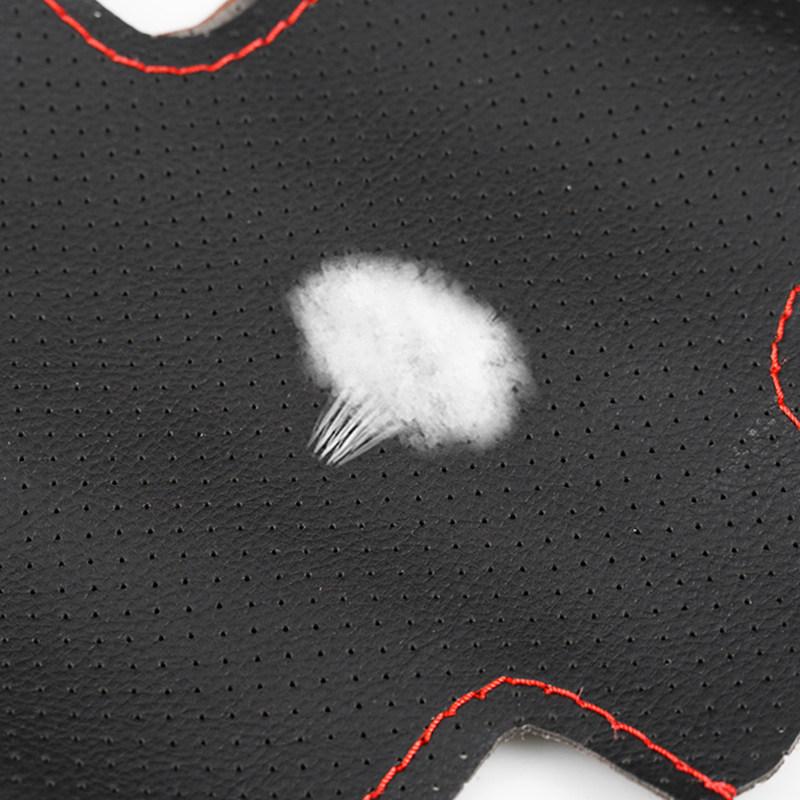 Black with Red Strip For Renault Clio 3 RS 2005 2006 2007 2008 2009 2010 2011 2012 2013 Car Steering Wheel Cover Leather Trim