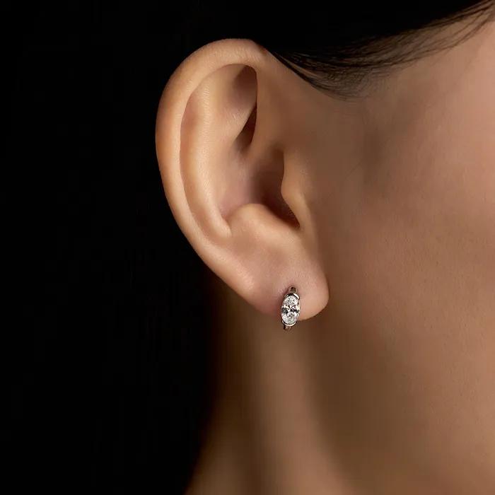 Petite Oval One-Touch Ring Earrings