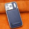 Applicable to Apple 17promax mobile phone case holder iPhone16 all-inclusive 15 electroplating 14 anti-drop 13 men's 12 leather case