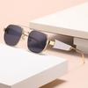 2025 High-End European & American Fashion UV-Protective Geometric Metal Sunglasses