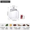 Square PC Transparent Food Storage Jar