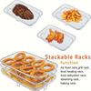 The Rectangular Fryer Rack Is Suitable For Baking And Roasting, Featuring A Three Layer Stainless Steel Dehydrator Rack