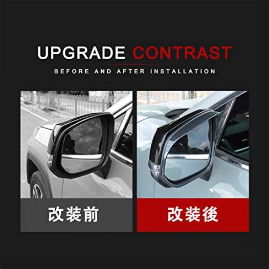 Onami Toyota RAV4 Side Mirror Rain Compatible with the New Toyota XA50 Ensures Set Fiber Visors, Covers, RAV4, Model, Visibility, ABS, 2-Piece (Carbon