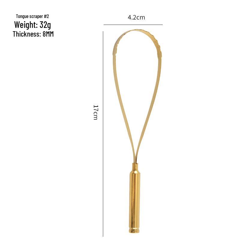 Stainless Steel Single-Handle Tongue Scraper for Oral Hygiene