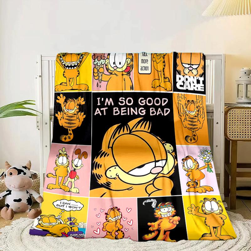 Garfi cat Valentine Heart Blanket Flannel Blanket for bed, sofa, Camping, Hiking, Picnic Essentials, gift for family Fan gifts