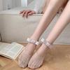 1 Pair Women Socks Elastic Shallow Mouth Design Lace Detail Crew Socks Invisible Low Cut Summer Socks Daily Wear