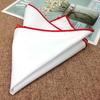 Elegant Pure White Cotton Men's Pocket Square 23cm