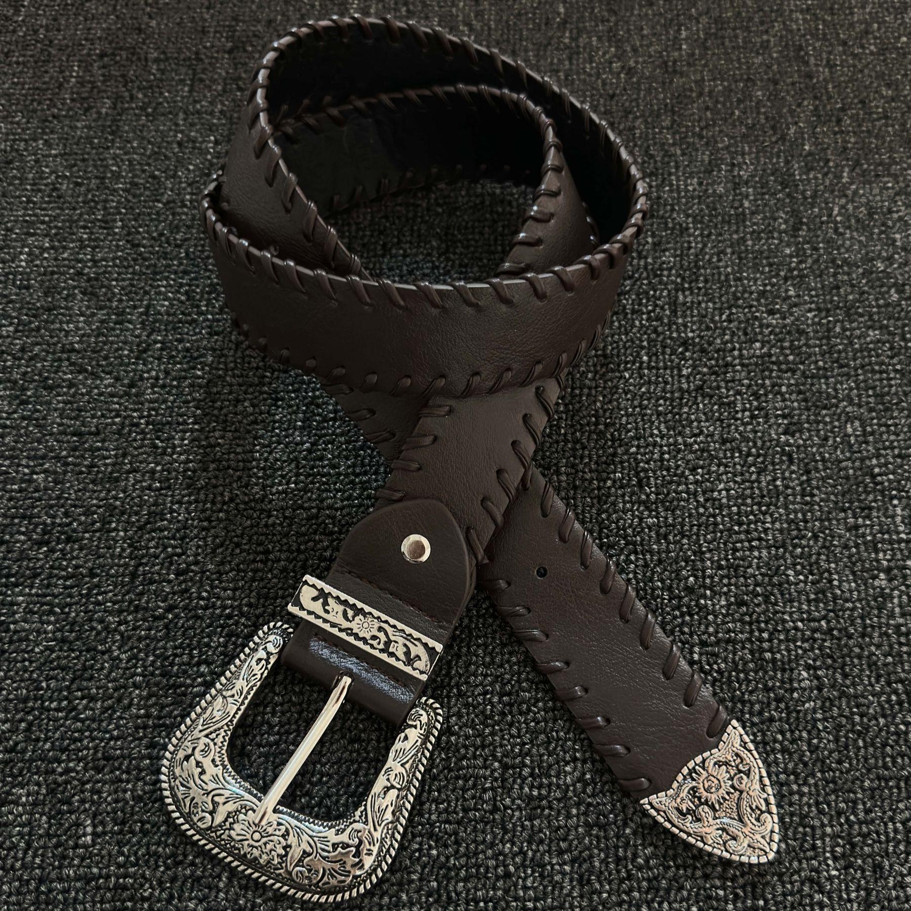 Ainworth Retro Brown Maillard Belt Y2k Millennium Style Fashion Outfit Matching Piece Unisex Belt