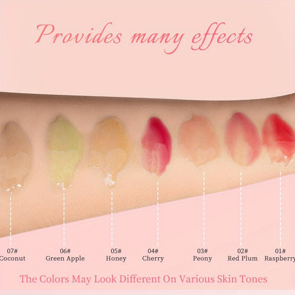 7 Kleuren Fruitige Lipgloss Lipolie Voedend Hydraterend Verbetert Droge Lips, Gebarsten Peeling Lipbasis Tootsie Lipolie Heldere Lipolie Lippenbalsem