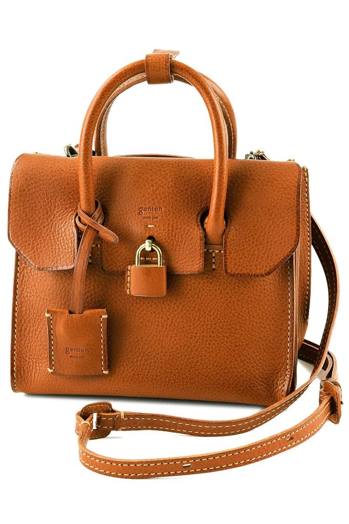 Shoulder Bag 2WAY Genuine Leather Brown [Genten] GE-42865-50