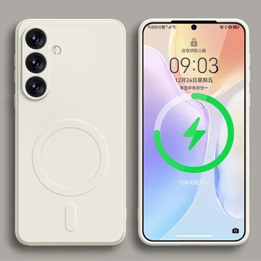 For Magsafe Liquid Silicone Magnetic Wireless Charge Case For Samsung Galaxy S26 S25 S24 Ultra S23 S22 S21 A55 A15 A35 A05 Cover