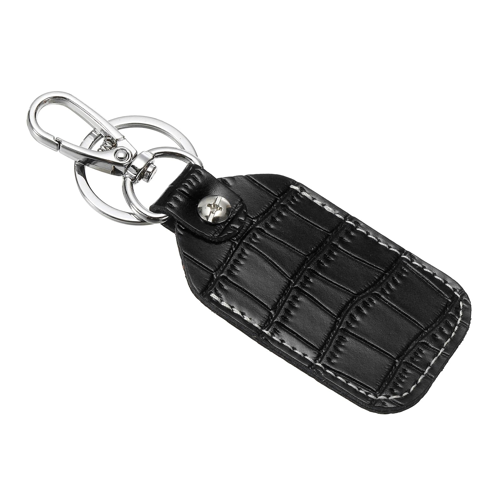 

[PATIKIL] Leather Key Fob Key Cover RFID Key Fob Protector 1.57 x0.14 Black 40 x 3.5 mm чёрный