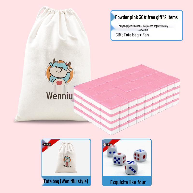 Portable Mini Mahjong Set - Compact Travel and Dorm Use
