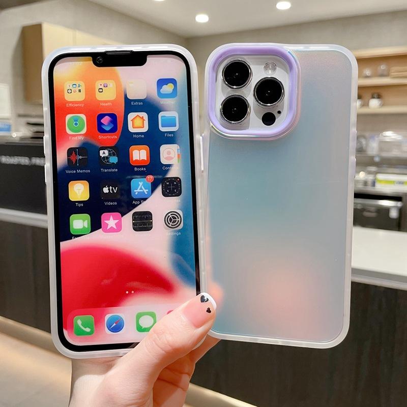 Laser Matt Geeignet für IPhone 15 Handyhülle Apple 13 Farbverlauf Anti-Fingerabdruck 14 mit Liebe Sturzsichere Schutzhülle