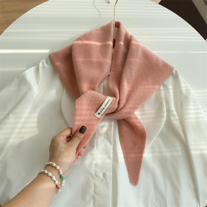 Women's Wool Knitted Triangular Shawl Scarf - Autumn/Winter Multifunctional Warm Headscarf