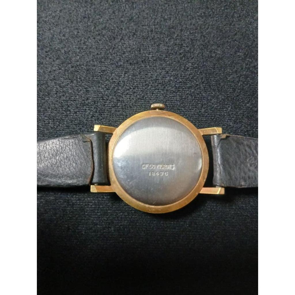 Used Gold plated 60s rare JUNGHANS SUPER Junghans hand-wound 17 jewel wristwatch