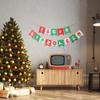 1 adet Set 9.8ft Kırmızı Beyaz Yeşil Kağıt Kart Tebrikler Afişi Noel İçin Özel Afiş Doğum Günü Afişi Harf Afişi