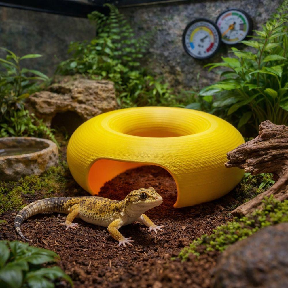 Landscaping Reptile Shelter Unique 3D Printed Cave Practical Reptile Caves  Reptile Terrarium