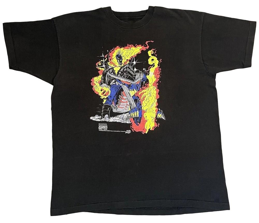 

NEW Marvel Comic Images 1993 Ghost Rider Vengeance Solo T-shirt Reprint Unisex T-Shirt M
