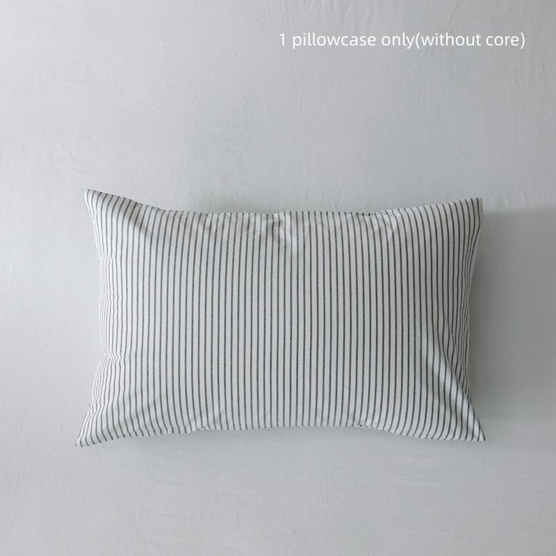 1 Stück 200T Baumwoll-Twill karierter bedruckter Kissenbezug 48 x 74 cm, Kissenhülle für Bett mit Umschlagverschluss, ohne Füllung